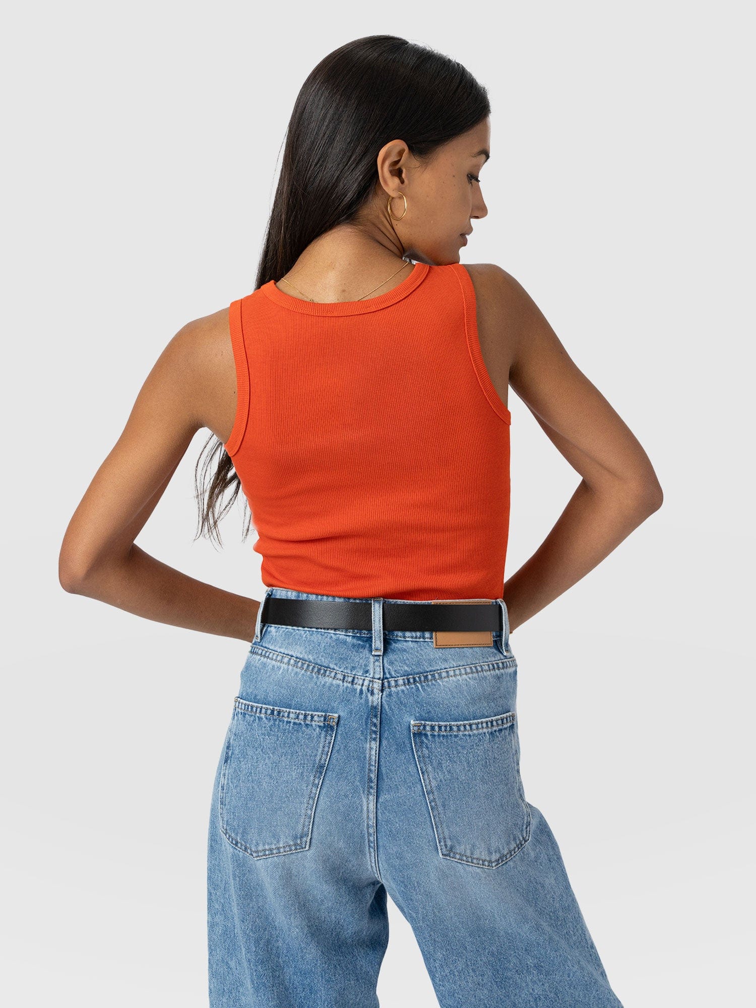 Nova Racer Vest - Burnt Orange - Women's T-shirts | Saint + Sofia® USA